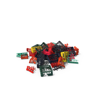 Small Plastic Crate Pile PNG & PSD Images