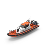 Motor Boat Orange Waverider 1060 GRP PNG & PSD Images