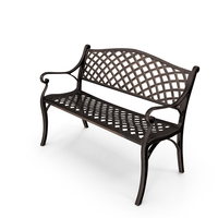 Outdoor Patio Garden Bench Bronze PNG & PSD Images