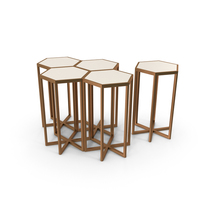 Hexagonal Table Set PNG & PSD Images