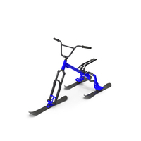 雪地自行车蓝色PNG和PSD图像