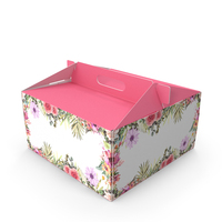 W Packaging Cake Box Pink No Window PNG & PSD Images