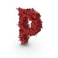 Halloween Bloody Letter P PNG & PSD Images