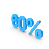 Blue 60 Percent Symbol PNG & PSD Images