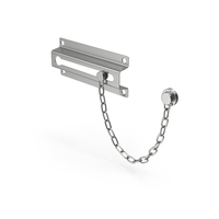 Silver Door Chain And Lock PNG & PSD Images