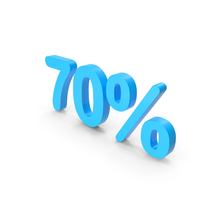 Blue 70 Percent Symbol PNG & PSD Images