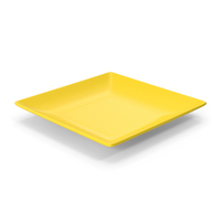 Square Plate Yellow PNG & PSD Images