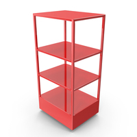 Simple Shoe Stand Metalic Red PNG & PSD Images