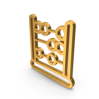 Gold Abacus Symbol PNG & PSD Images