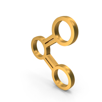 Gold Link Share Symbol PNG & PSD Images