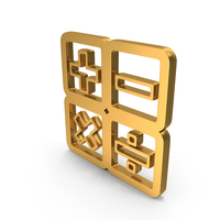 Gold Math Operators Symbol PNG & PSD Images