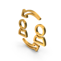 Gold User Communicate Symbol PNG & PSD Images