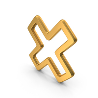 Gold Multiply Symbol PNG & PSD Images