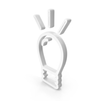 White Bulb Idea Symbol PNG & PSD Images