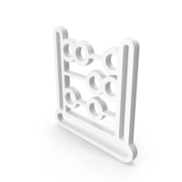 White Abacus Symbol PNG & PSD Images