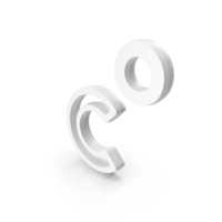 White Degree Celsius Symbol PNG & PSD Images