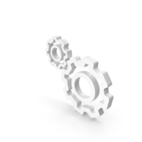 White Gear Setting Symbol PNG & PSD Images