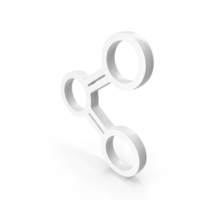 White Link Share Symbol PNG & PSD Images