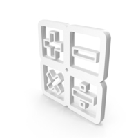 White Math Operators Symbol PNG & PSD Images