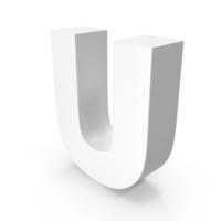 White Letter U PNG & PSD Images