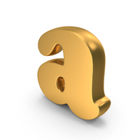 Alphabet a Bold Font Style Gold PNG & PSD Images