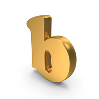 Alphabet b Bold Font Style Gold PNG & PSD Images