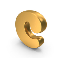 Alphabet c Bold Font Style Gold PNG & PSD Images