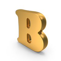 Gold Bold Capital Letter B PNG & PSD Images