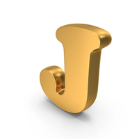 Alphabet Capital J Bold Font Style Gold PNG & PSD Images