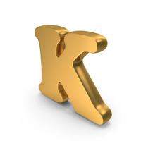 Gold Bold Capital Letter K PNG & PSD Images