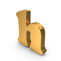 Gold Bold Letter H PNG & PSD Images