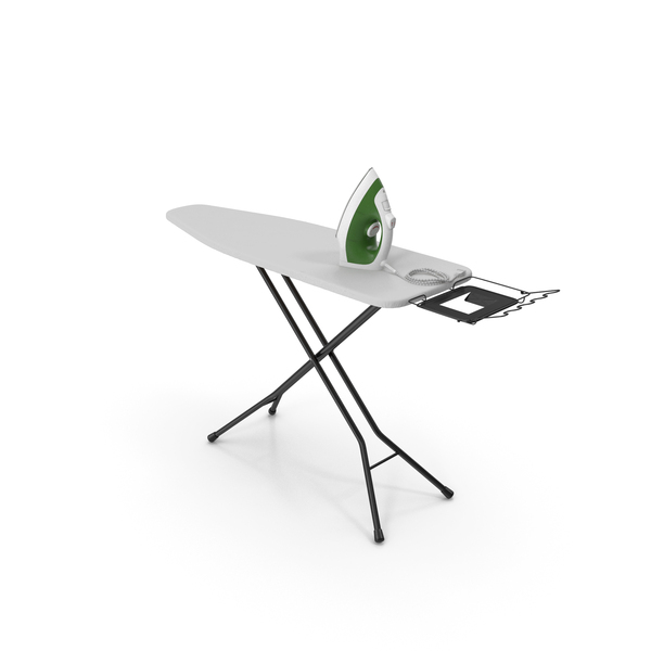 Electric Green Iron On Ironing Table PNG & PSD Images
