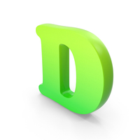 Green Bold Capital Letter D PNG & PSD Images
