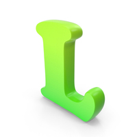 Alphabet Capital L Bold Font Style Green PNG & PSD Images