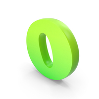 Green Bold Capital Letter O PNG & PSD Images