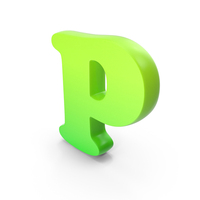 Green Bold Capital Letter P PNG & PSD Images