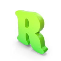 Green Bold Capital Letter R PNG & PSD Images