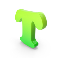 Green Bold Capital Letter T PNG & PSD Images