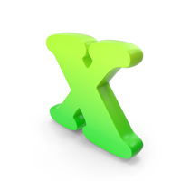 Green Bold Capital Letter X PNG & PSD Images