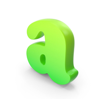 Alphabet a Bold Font Style Green PNG & PSD Images