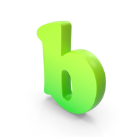 Alphabet b Bold Font Style Green PNG & PSD Images