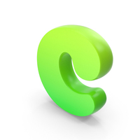 Alphabet c Bold Font Style Green PNG & PSD Images