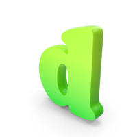 Alphabet d Bold Font Style Green PNG & PSD Images
