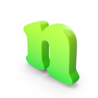 Alphabet n Bold Font Style Green PNG & PSD Images