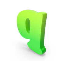 Alphabet q Bold Font Style Green PNG & PSD Images