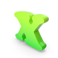 Green Bold Letter X PNG & PSD Images
