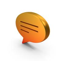 Chat Bubble Comment Icon Metallic Shade PNG & PSD Images