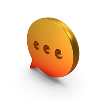 Chat Bubble Message Icon Metallic Shade PNG & PSD Images