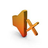 Sound Mute Off Volume Symbol Metallic Shade PNG & PSD Images