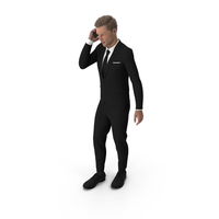 Man in Classic Suit Talking On The Phone PNG & PSD Images